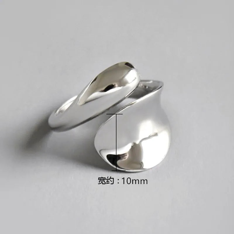 925 Sterling Silver Geometry Adjustable Rings For Women Engagement Luxury Beautiful Jewelry Gifts Fe