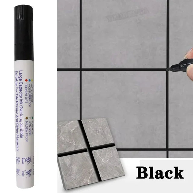 Waterproof Tile Marker Grout Pen Wall Seam for Floor Bathroom Kitchen Toilet Wall Seam close-up view