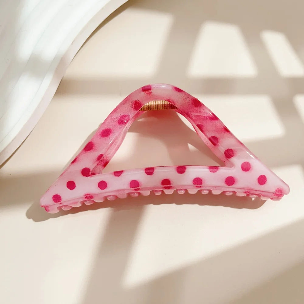19 Styles Hair Claw Clips for Women Flower Cross Dots Heart Geometric Chic Barrette additional angle