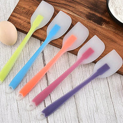 Translucent Silicone Spatula Set | Heat Resistant Kitchen Baking Scraper close-up view