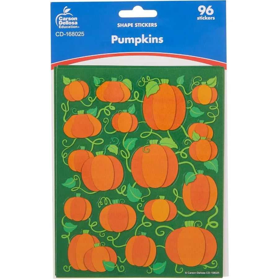 6 Sheets of Pumpkin Stickers for Halloween | Festive Fall Decor detail view