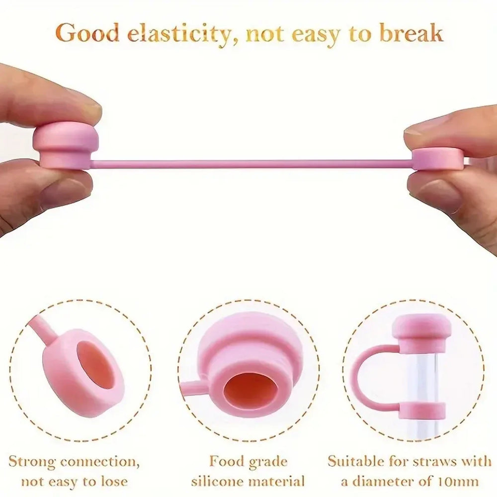 6/12pcs Stanley Straw Cap, 0.4 Inch Stanley Silicone Straw Cap Accessory, Dustproof S lifestyle view