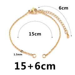 5pcs/lot Stainless Steel Width 1.5mm Adjustable Cuba Chain for Jewelry Making DIY Connec detail view