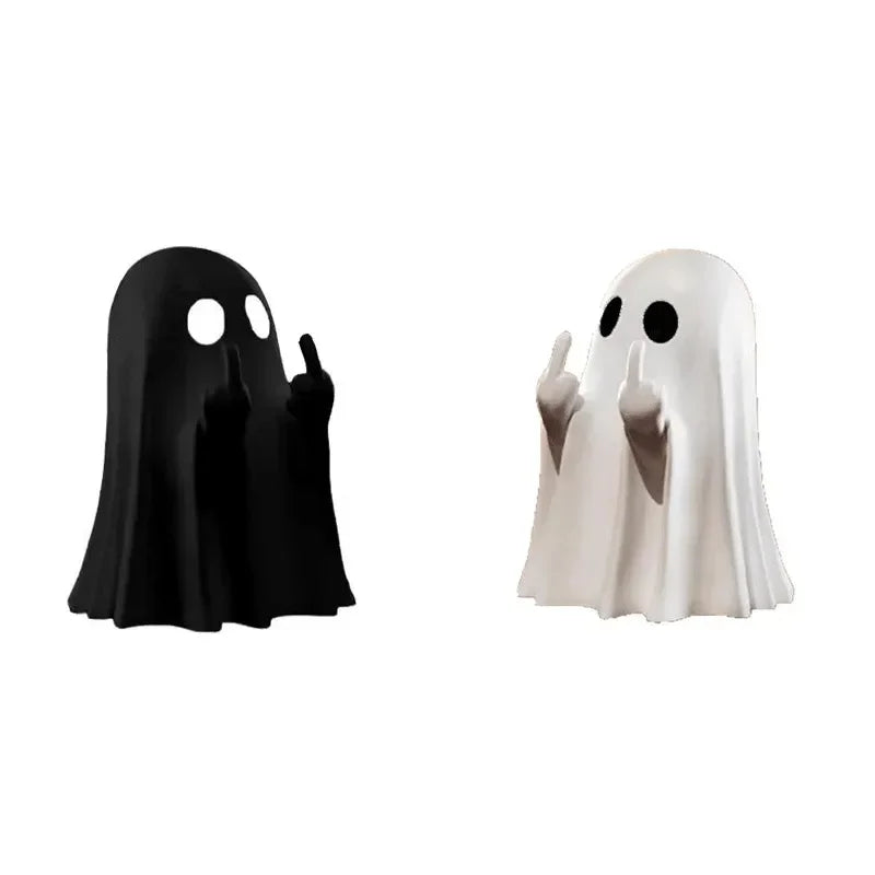 Resin Ghost Middle Finger Statue Cute Naughty Party Scene Desk Decor Gift Small Sculp alternate view