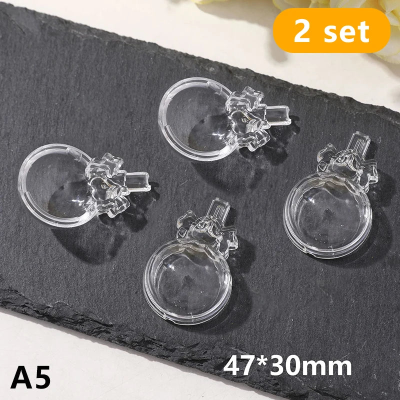 2Pcs Pet Hair Keepsake Box Transparent Dog Cat Fur Storage Box For DIY Memorial Decor lifestyle view