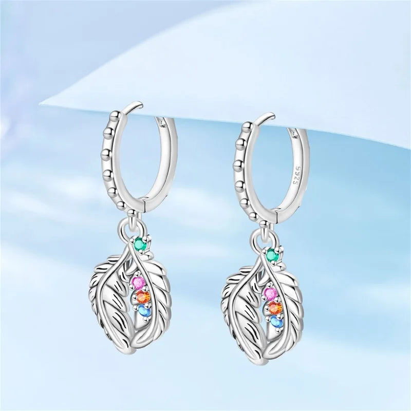 Silver Wine Cup Butterfly Women Earrings Brilliant Wedding Engagement Star Earrings J lifestyle view