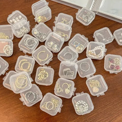 Mini Plastic Square Transparent Earrings Storage Box alternate view