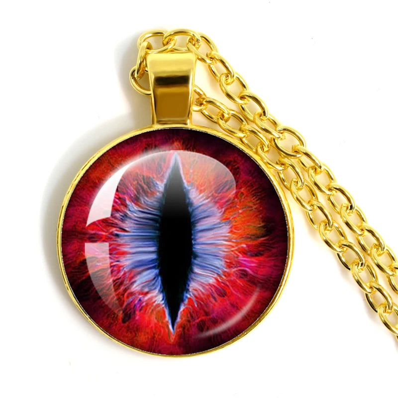 Fashion Evil Eye Pendant Necklace | Trendy Glass Cabochon Jewelry Gift additional angle