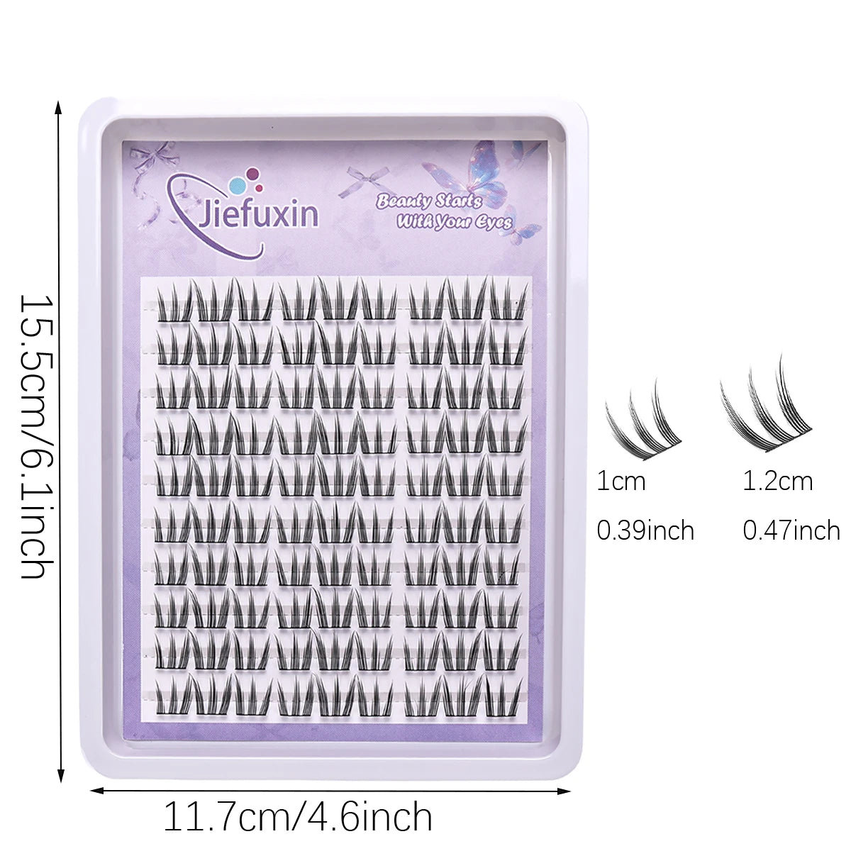 Natural Look DIY Lashes Extension Kit Cute Cat Paw False Eyelashes for Enlarged Eyes M close-up view