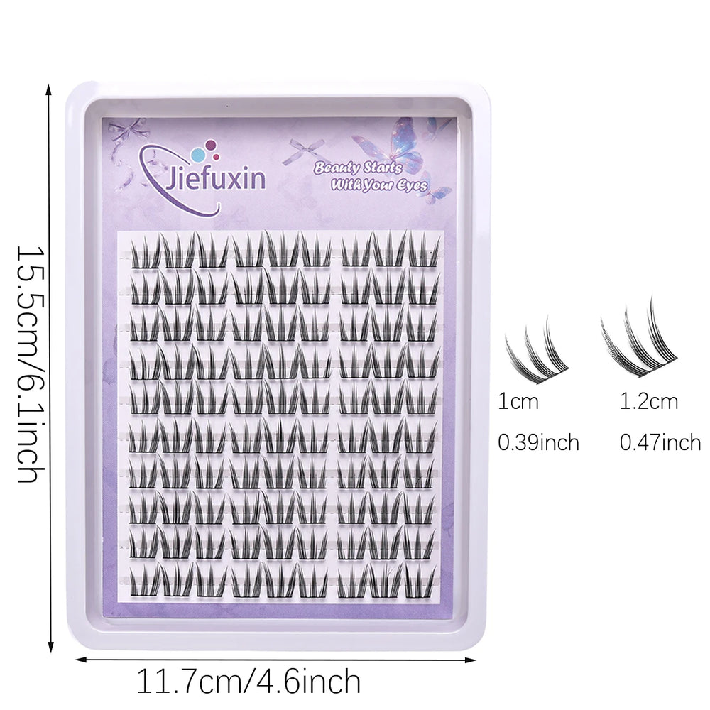 Natural Look DIY Lashes Extension Kit Cute Cat Paw False Eyelashes for Enlarged Eyes M close-up view