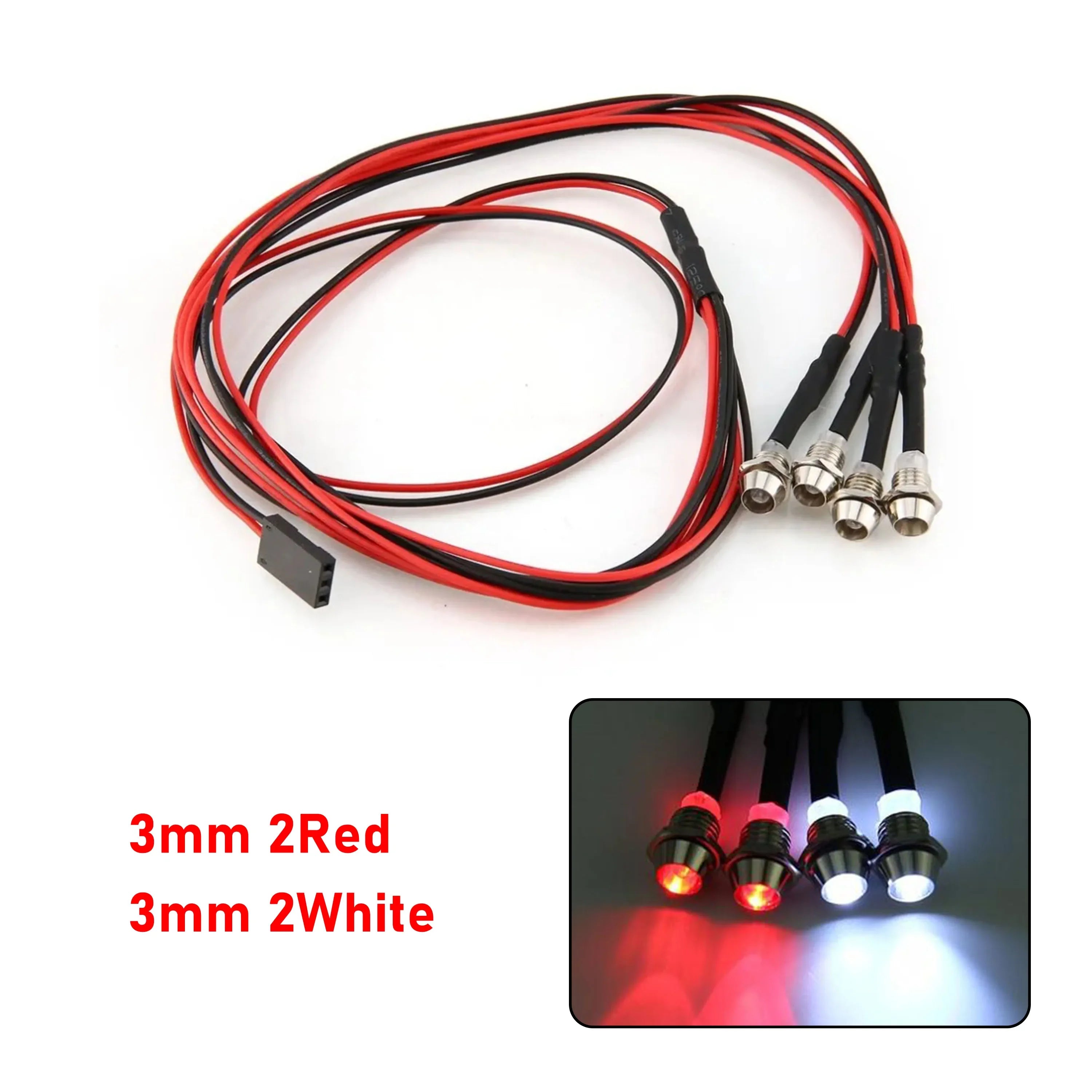RC LED Light Kit Headlamps for 1/10 1/8 1/12 RC Car Truck Crawler Drift Car Headlight Ta detail view
