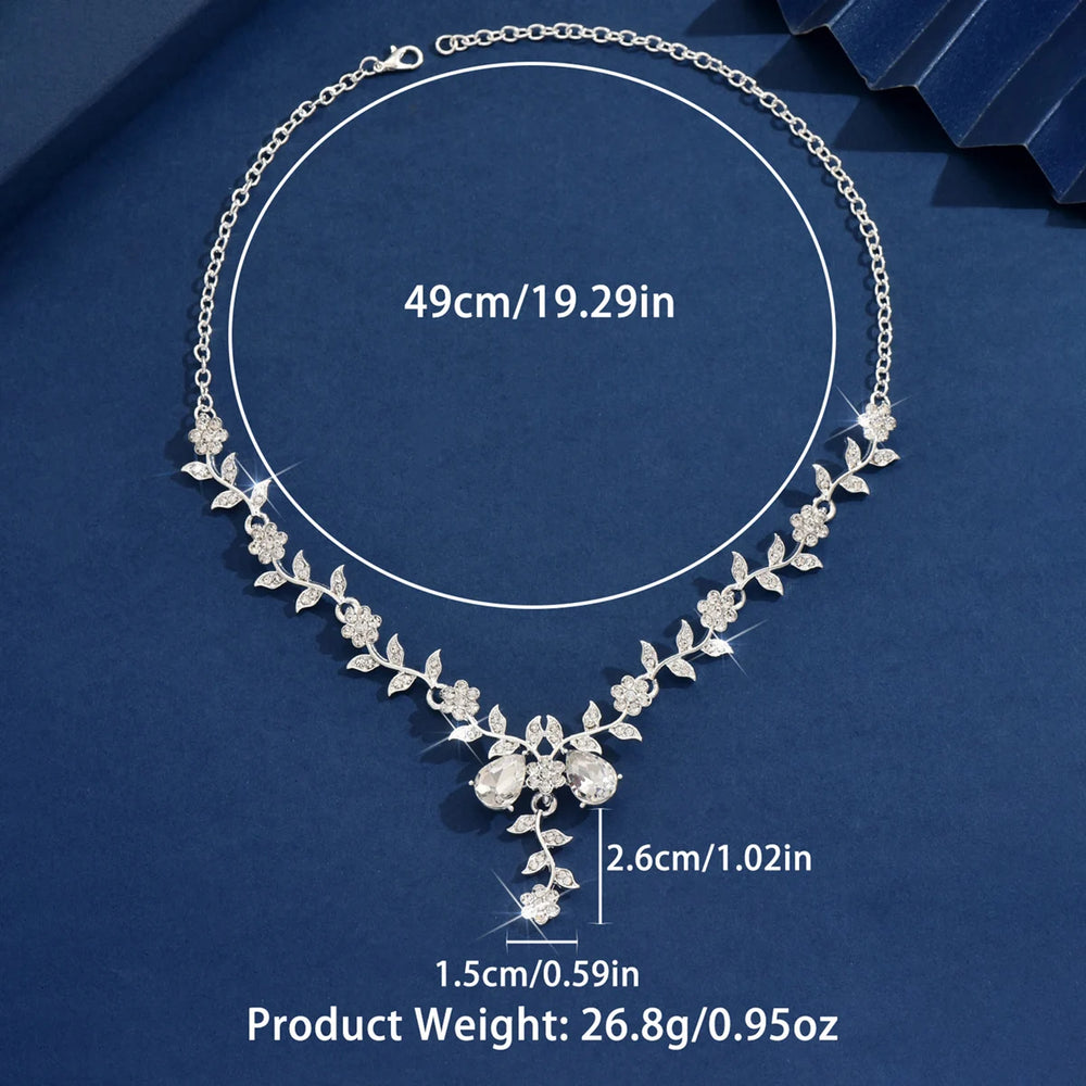 Water Drop Leaf Necklace | Women's Fashion Jewelry for Date and Party lifestyle view