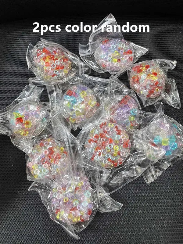 Rainbow Cube Stress Ball TPR Bead Pressure Reducing Decompression Pinch Ball for Childre detail view