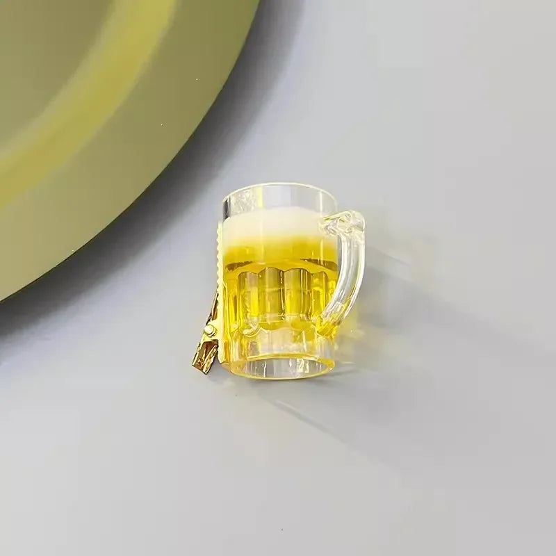 Funny Beer Shaped Hairpins Fashion Creative Popular Hair Clips Girls Charm Lovely Beer B detail view