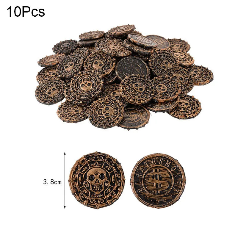 Pirate Theme Party Decoration Pirate Captain Hat Patch Pistol Treasure Toys For Kids lifestyle view