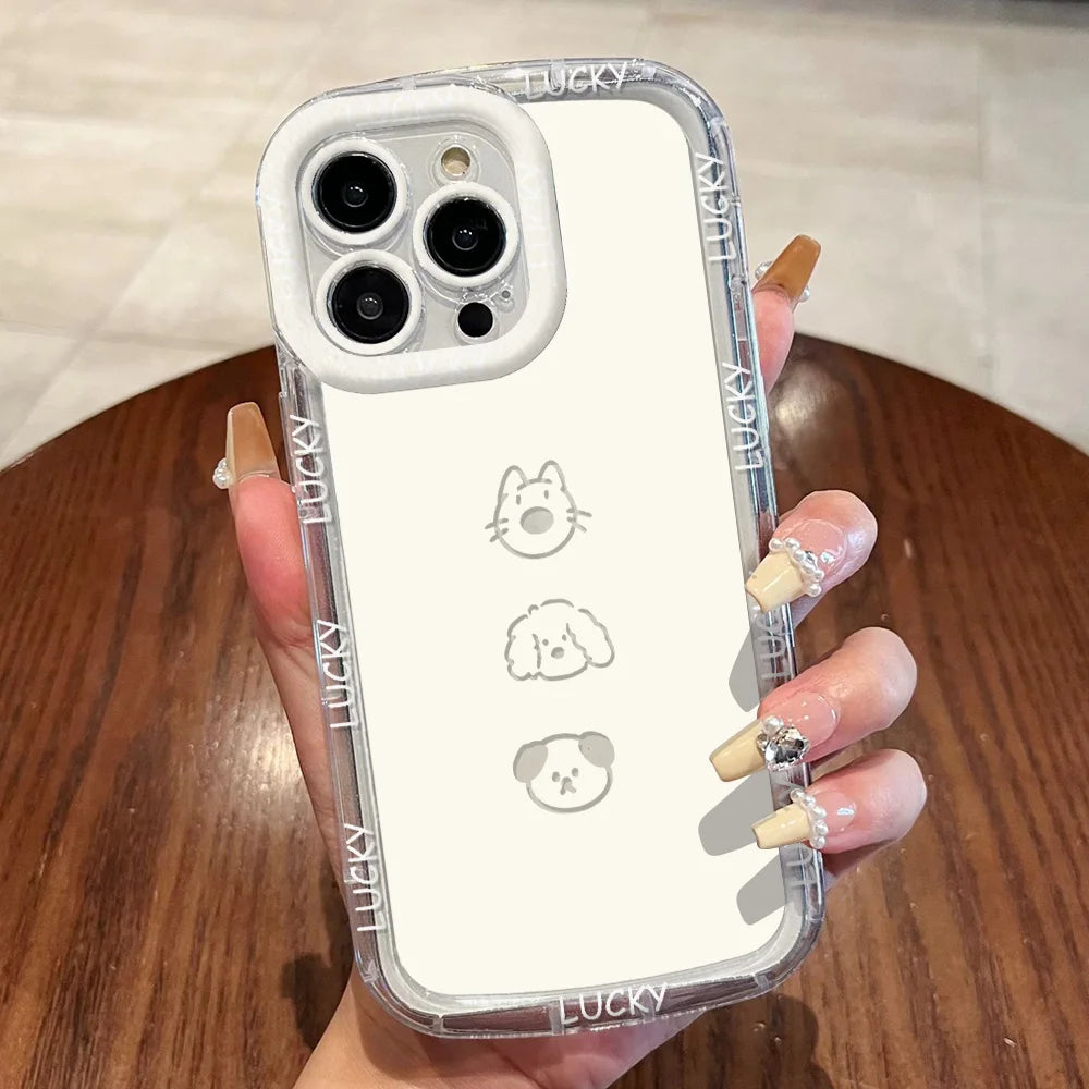 Cut Cat Aninal Phone Case For iPhone 15 Funda iPhone 16 17 Pro Max 11 13 14 12 7 8 Pl alternate view
