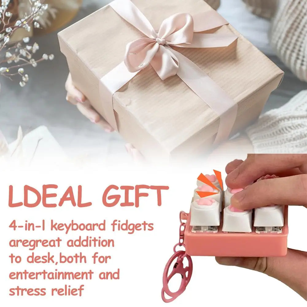 Stress Relief Fingertip Decompression Toys Clicker Fidget Toy | LED close-up view