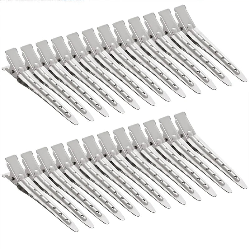 20pcs/set 3.5 Inch Silver Duckbill Hair Clips For Women Girls Hair Styling Rustproof Metal Hairpins Barrettes Hair Accessories
