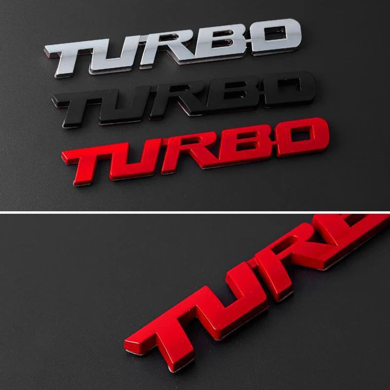 Turbocharged Metal Alloy 3D Car Sticker Badge - Onlytenbucks.com