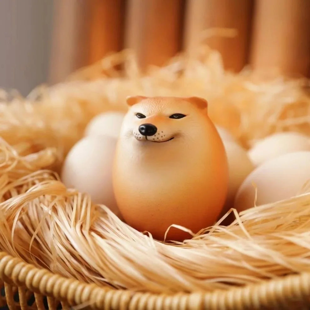 Shiba Inu Egg Squishy Toy | Stress Relief Slow Rebound Desk Decor alternate view