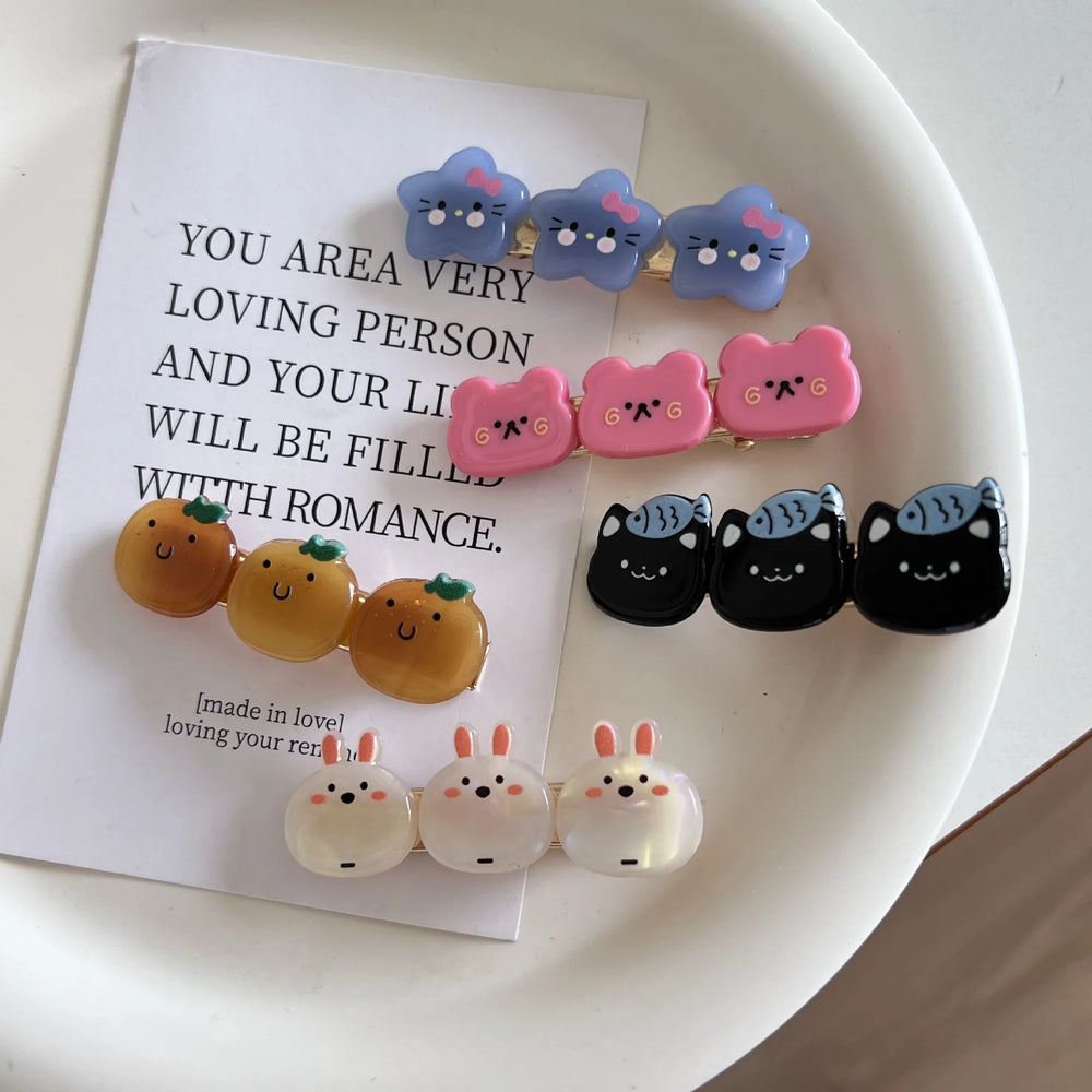 Cute Hair Clip Creative Small Animal Side Hair Clip Internet Celebrity Duckbill Clip Edge Clip Bang