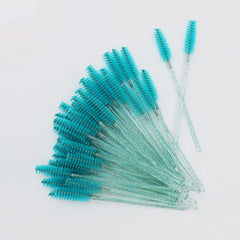 50Pcs Crystal Eyelashes Brush Comb Disposable Eye Lashes Extension Mascara Wands Makeu close-up view
