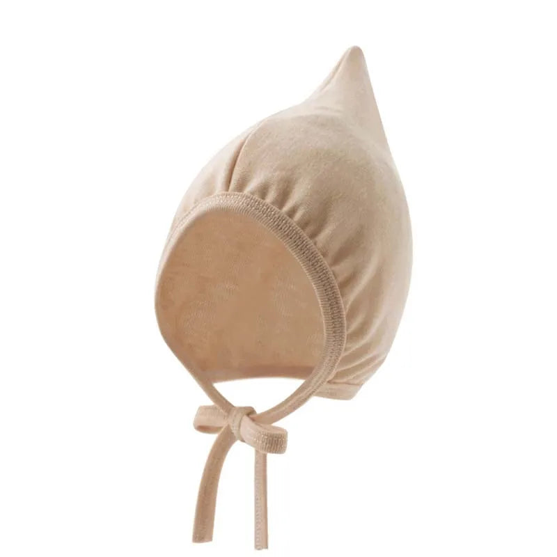 Cotton Newborn Elf Hat for Baby Boys and Girls | Soft Unisex Beanie for 0-12 Months close-up view