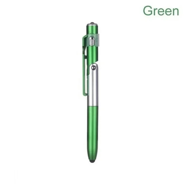 4 In 1 Multifunction Ballpoint Pen with LED Light Fold Phone Holder Night Read Writ additional angle