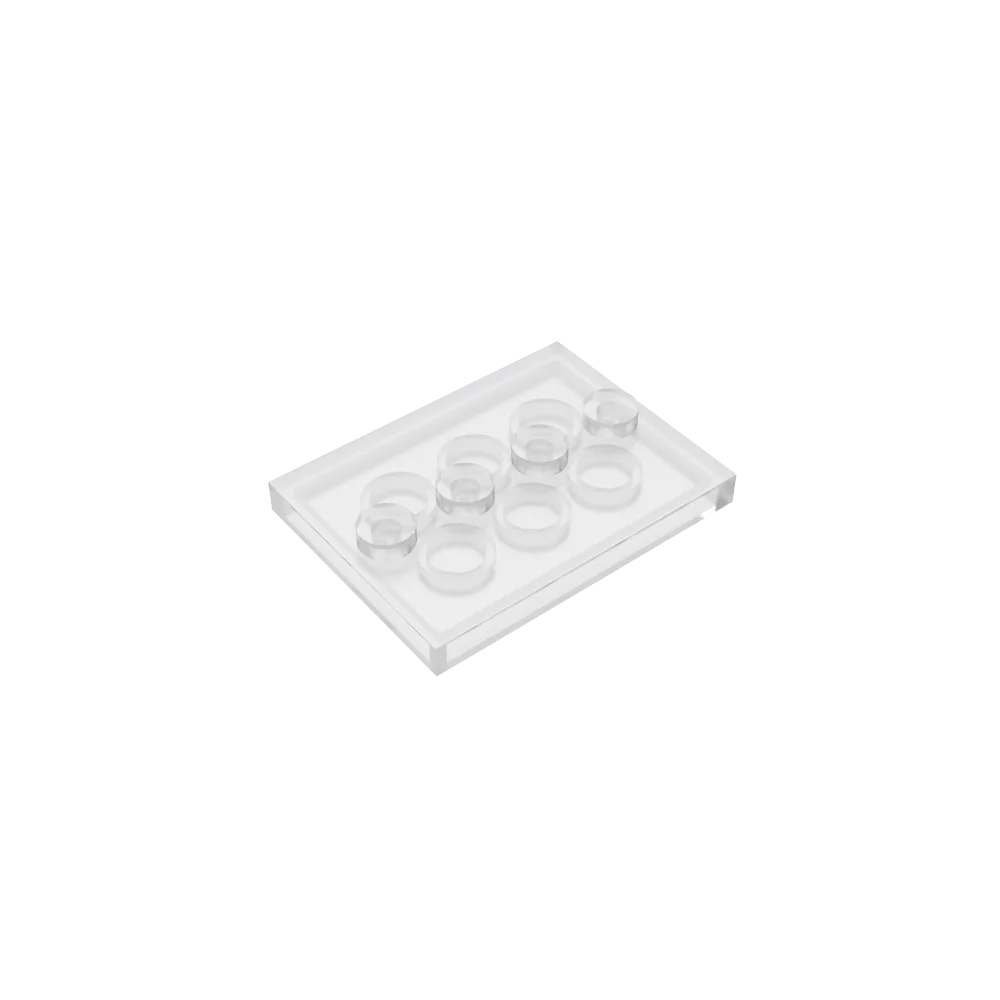 Gobricks GDS-980 Tile, Modified 3 x 4 with 4 Studs in Center | Compatible Building additional angle