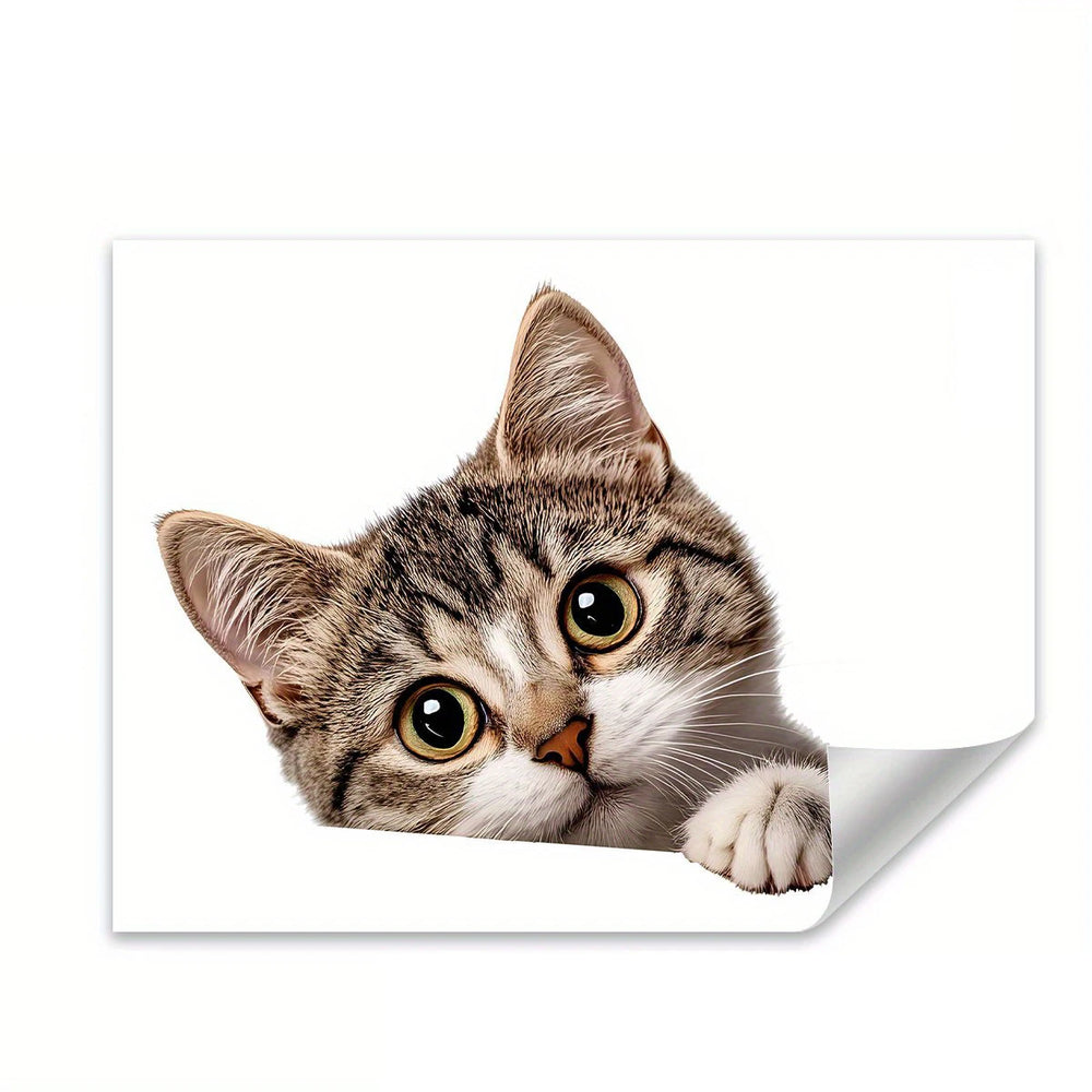 Cat Peeking Window Wall Sticker | Funny Home Decoration Decal alternate view