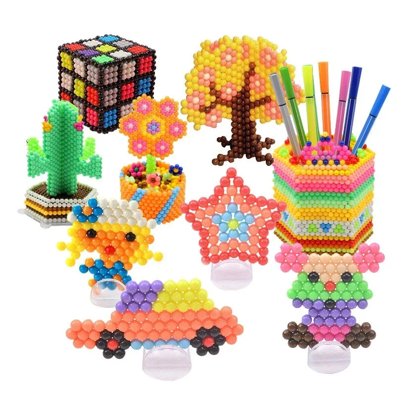 500Pcs Plastic bag packag 30 Colors 5mm perlen Water Beads Spray aqua Magic beads Edu lifestyle view