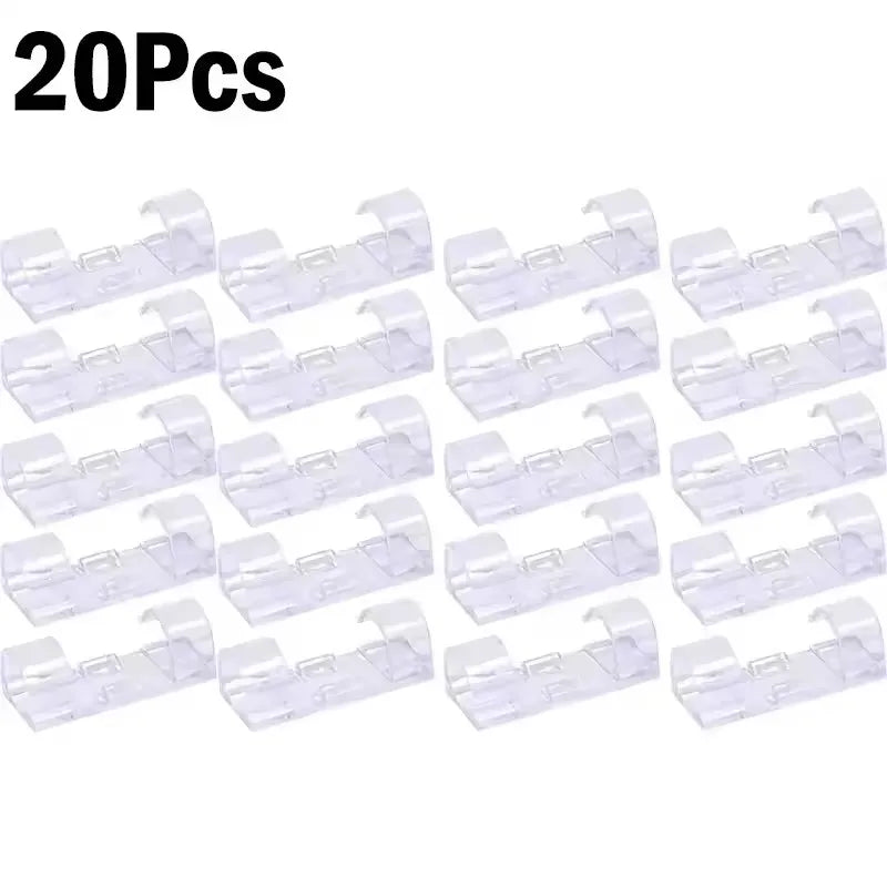 Cable Clips Organizer Drop Wire Holder Cord Management Self-Adhesive Cable Manager Fixed Clamp Wire Winder For Home Office Car