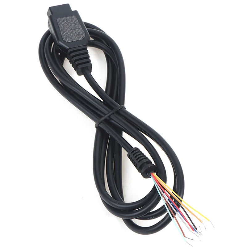 9 Pin 1.5M Extension Cable for Sega Genesis 2 MD2 Controller | Gamepad Cord close-up view