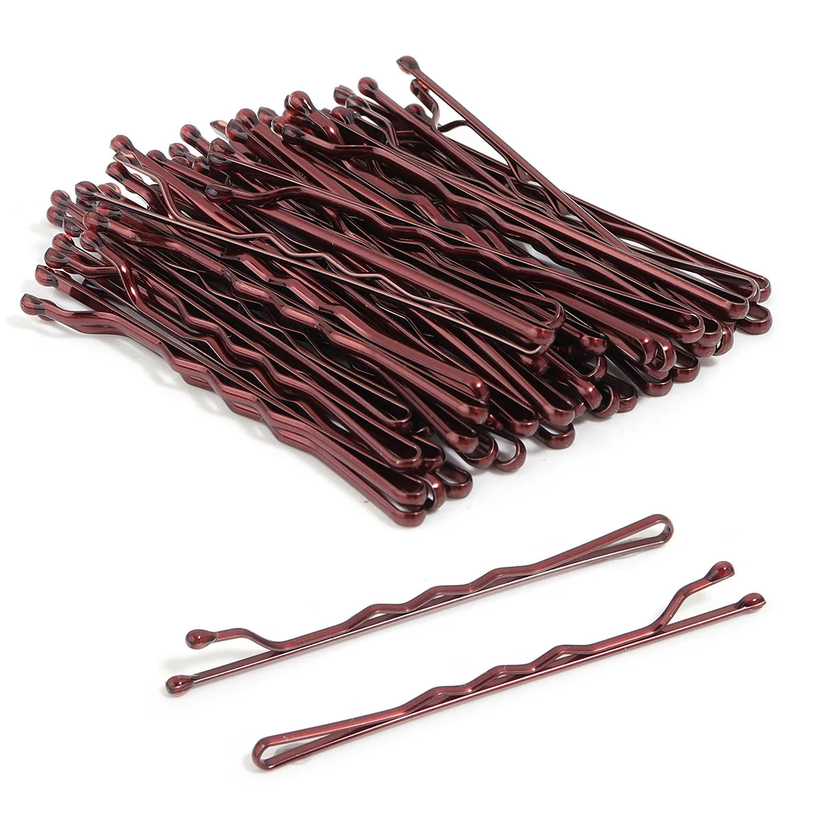 50 Pcs 4 Colors 5cm Hair Clip Lady Hairpins Curly Wavy Grips Hairstyle Hairpins Women close-up view