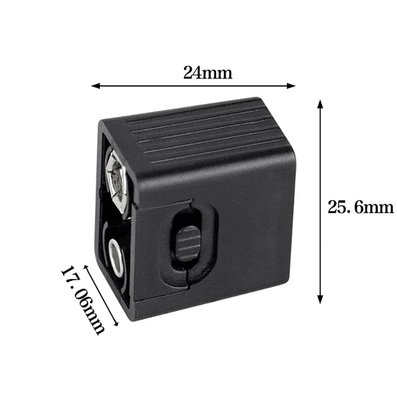 9V Mini LED Flashlight | Compact COB Key Light for 6F22 Battery additional angle