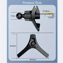 Car Air Vent Phone Holder Clip 17mm Ball Head