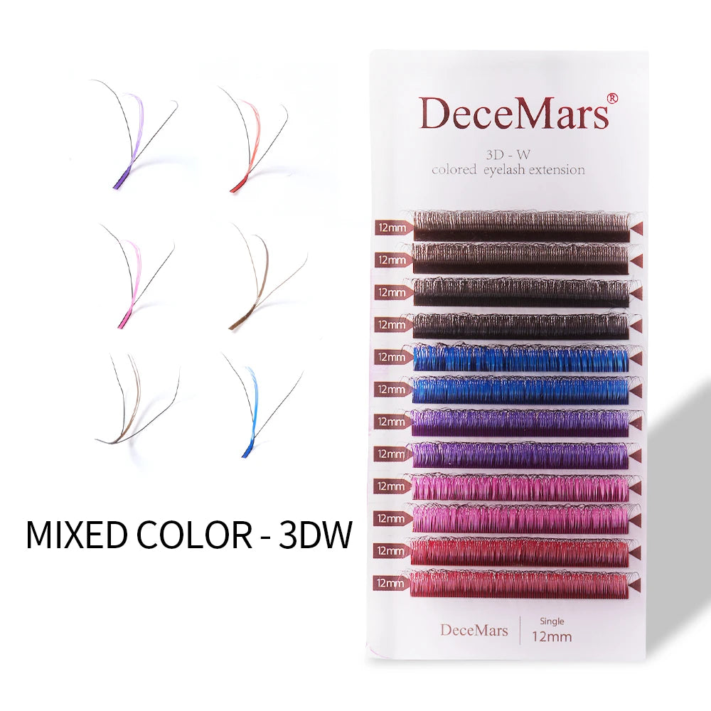 DeceMars 3D W-Shaped Colored Eyelashes | Salon-Grade Lash Extensions lifestyle view
