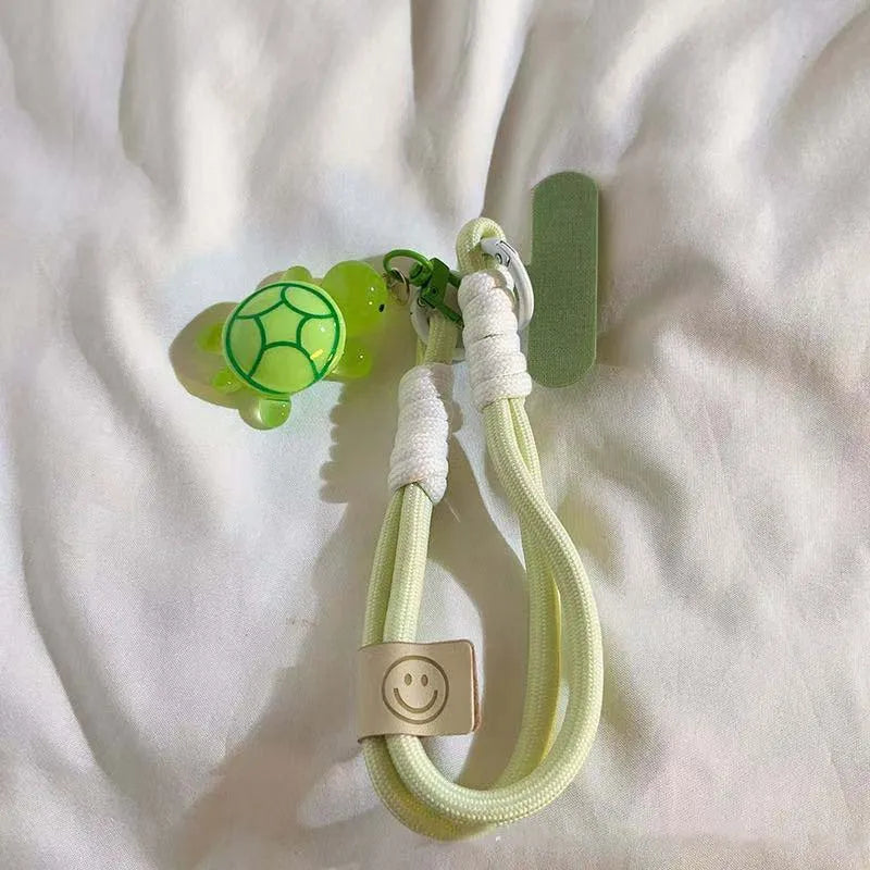 Universal Braided Mobile Phone Lanyard Strap Cartoon Turtle Hanging Key Chain Cord additional angle