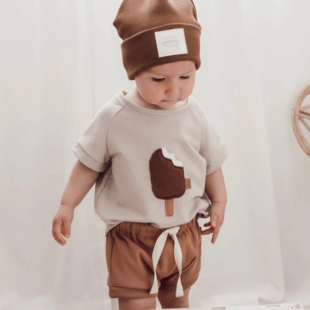 Baby Animal Print Cotton T-Shirt | Short Sleeve Top for Toddlers detail view