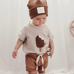 Baby Animal Print Cotton T-Shirt | Short Sleeve Top for Toddlers detail view