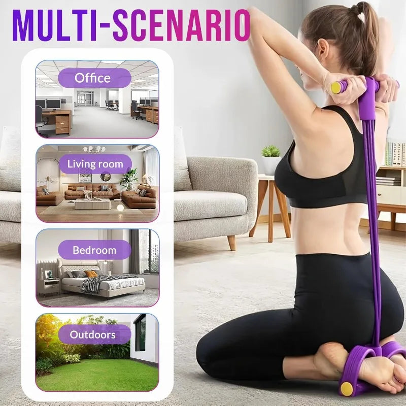 6-Tube Resistance Bands for Abs | Portable Sit-Up Assist for Home Gym