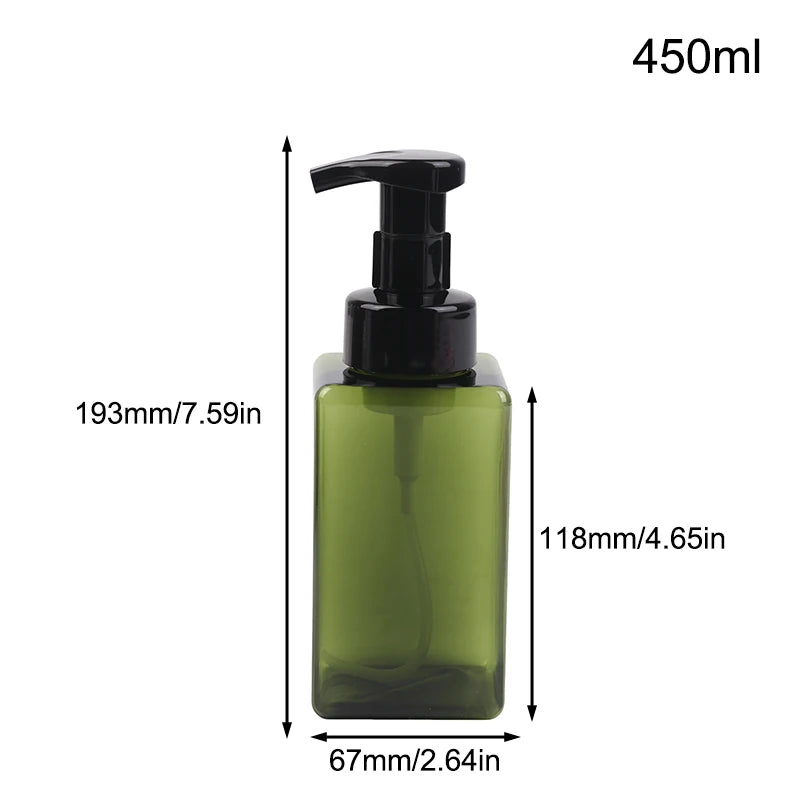 Portable Foam Soap Dispenser Manual Press Pump Bottle 250/450/650ml Foaming Liquid Sho close-up view
