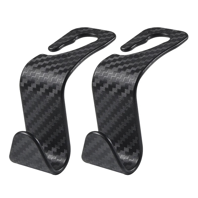Carbon Fiber Car Seat Headrest Hook Set | 2/4 Pcs close-up view