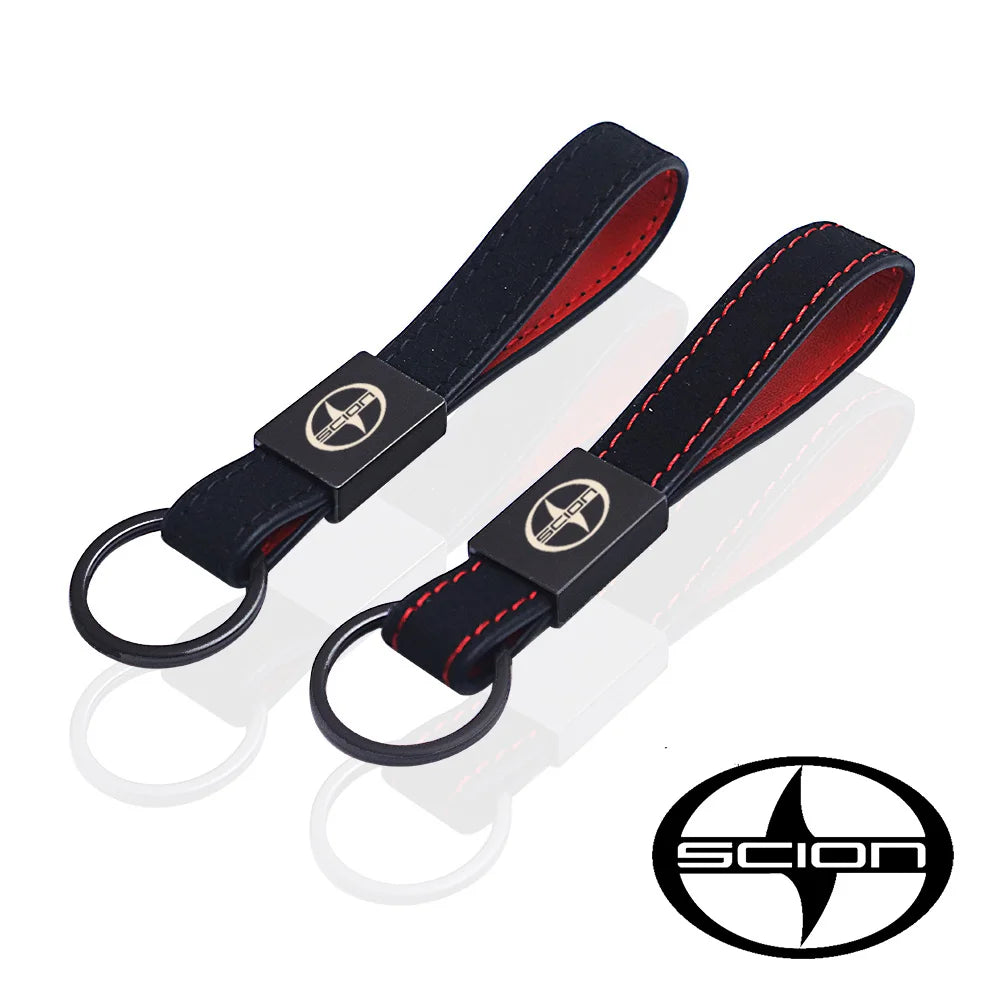 Leather Keychain for Toyota Scion xA xB xD iQ tC | Car Accessories