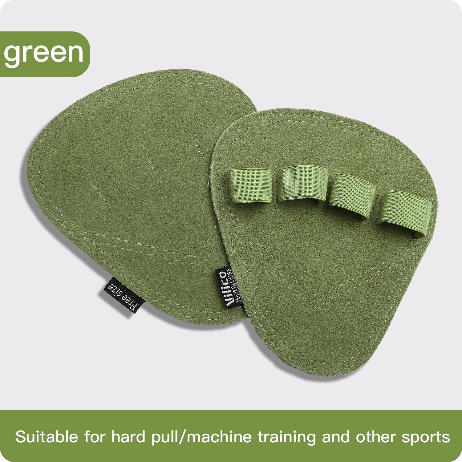 Powerlifting Gym Gloves | Breathable Weightlifting Gloves with Leather Palm Guard for close-up view