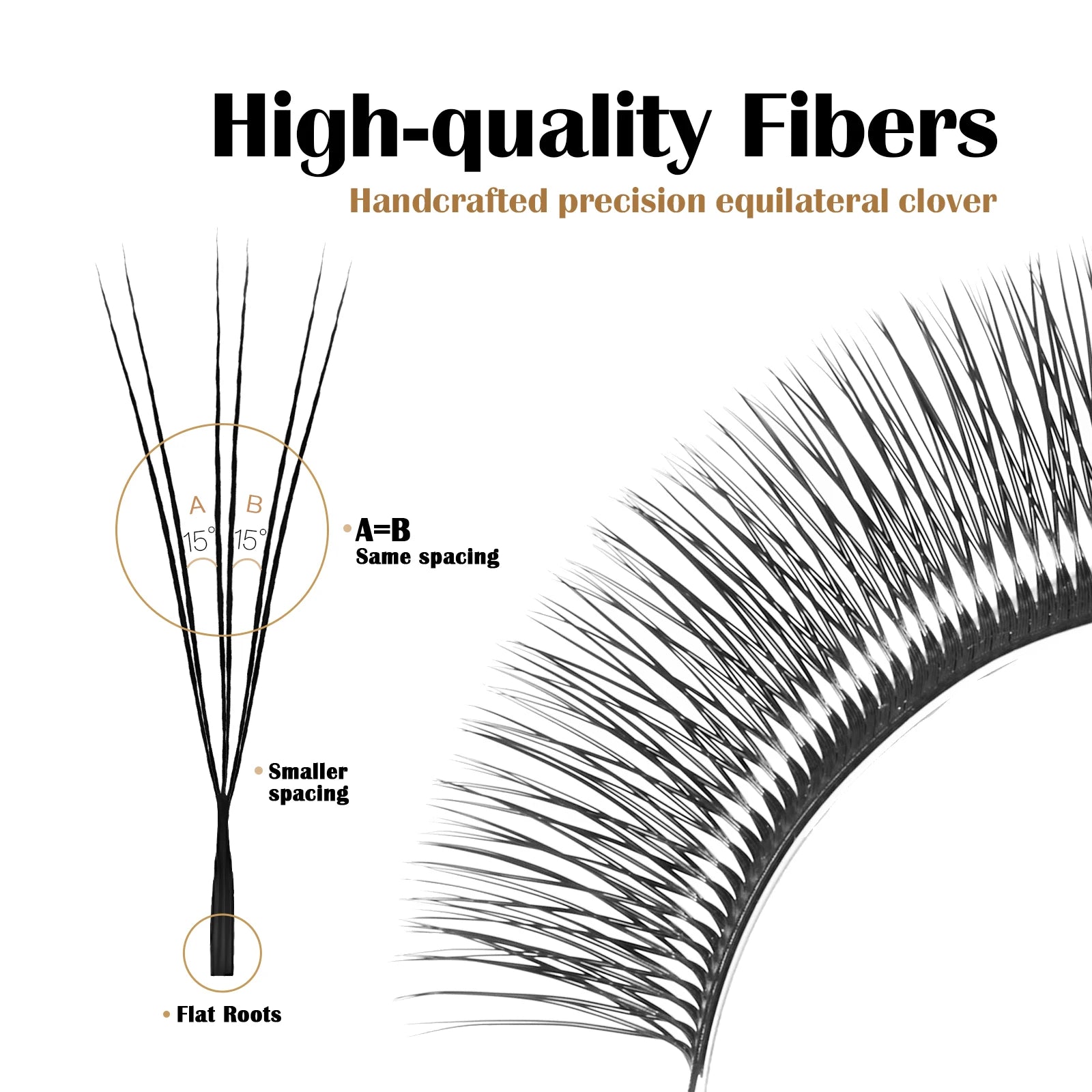 DeceMars V-shaped 6D Eyelash Extensions | Matte Black 12 Rows/Tray lifestyle view