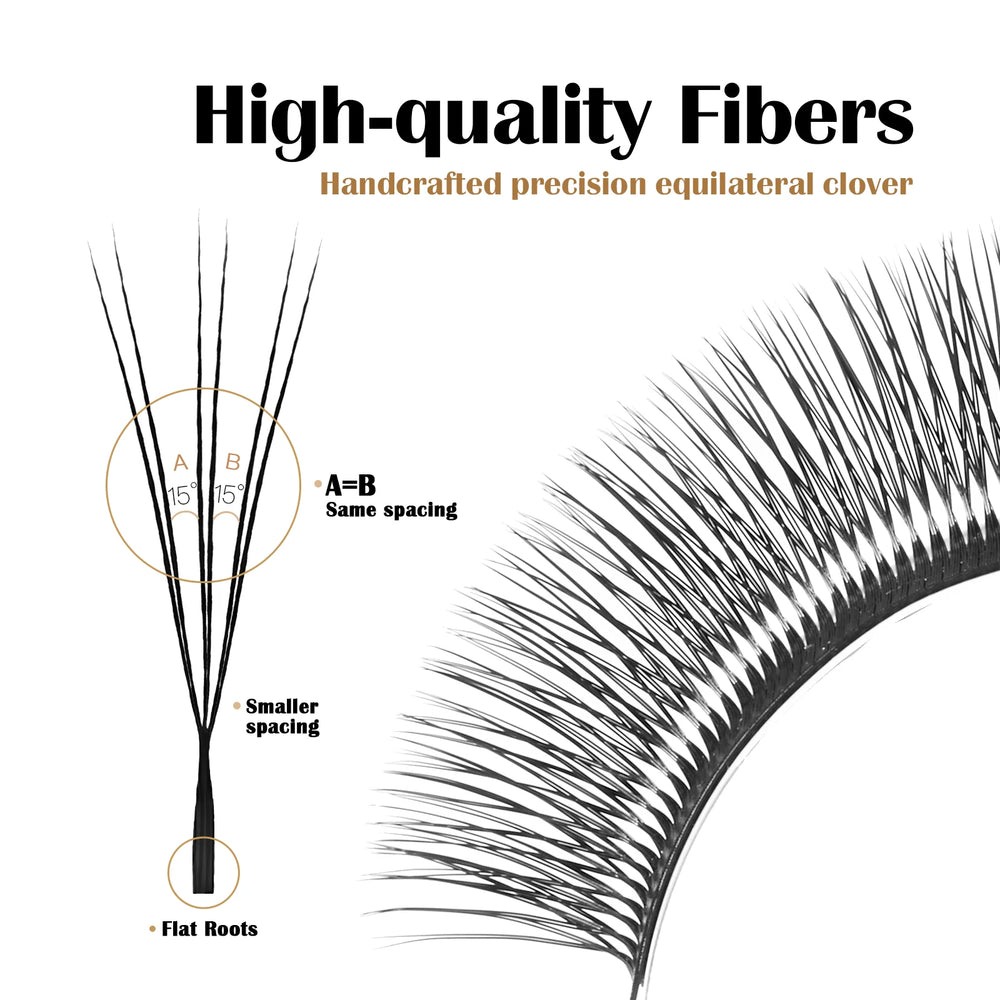 DeceMars V-shaped 6D Eyelash Extensions | Matte Black 12 Rows/Tray lifestyle view