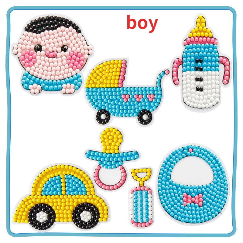 Child Diamond DIY Painting Sticker Set Toys Colorful Cartoon Sticker Handmade Arts Cr alternate view
