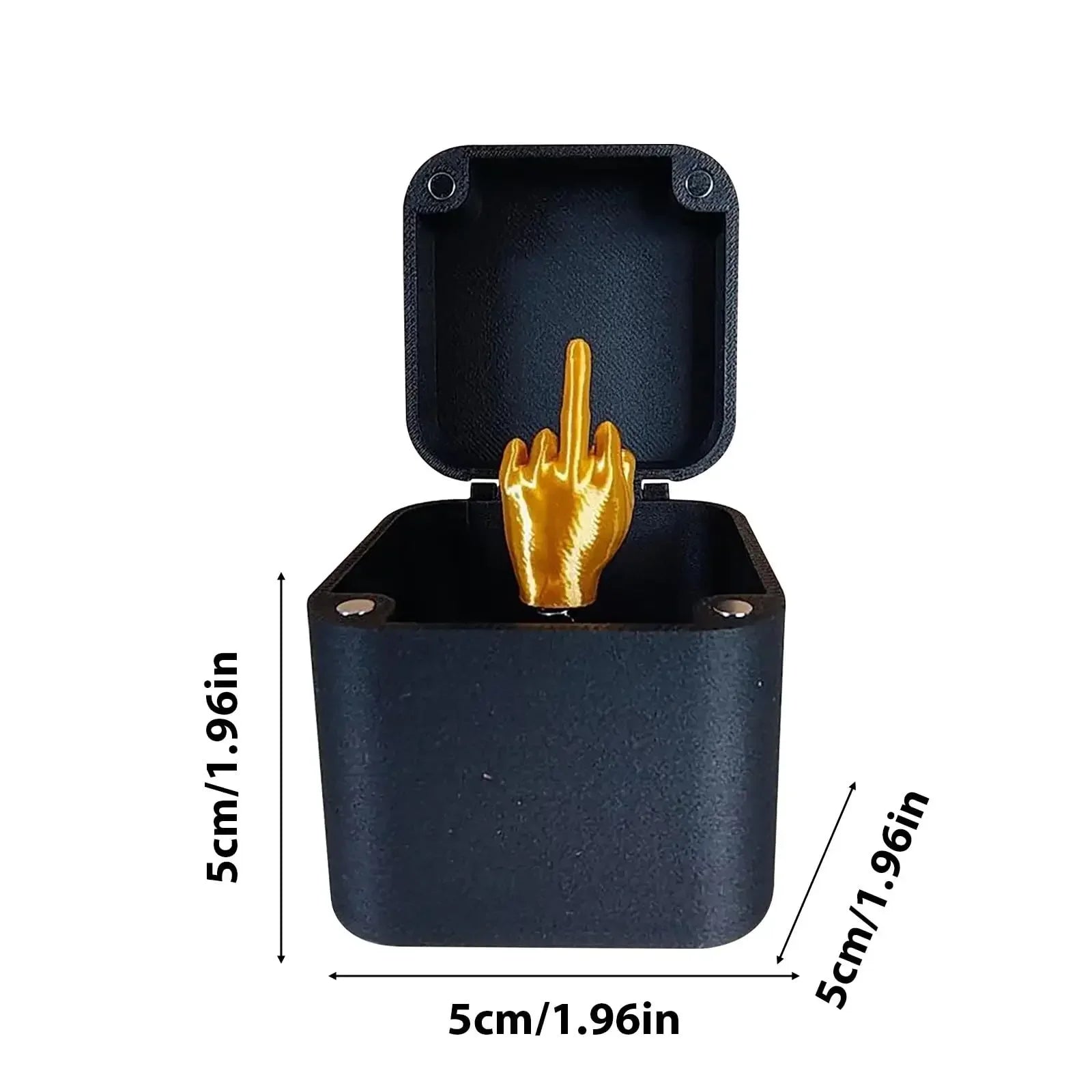 Funny Middle Finger in Box - Desk Decor Gag Gift for Halloween, Christmas & Birthday, No detail view