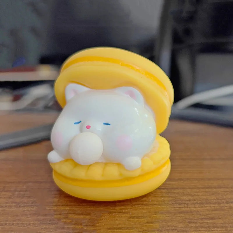 Creative Spit Bubble Burger Squishy Toy | Cute Cartoon Stress Relief and Desk Decor alternate view